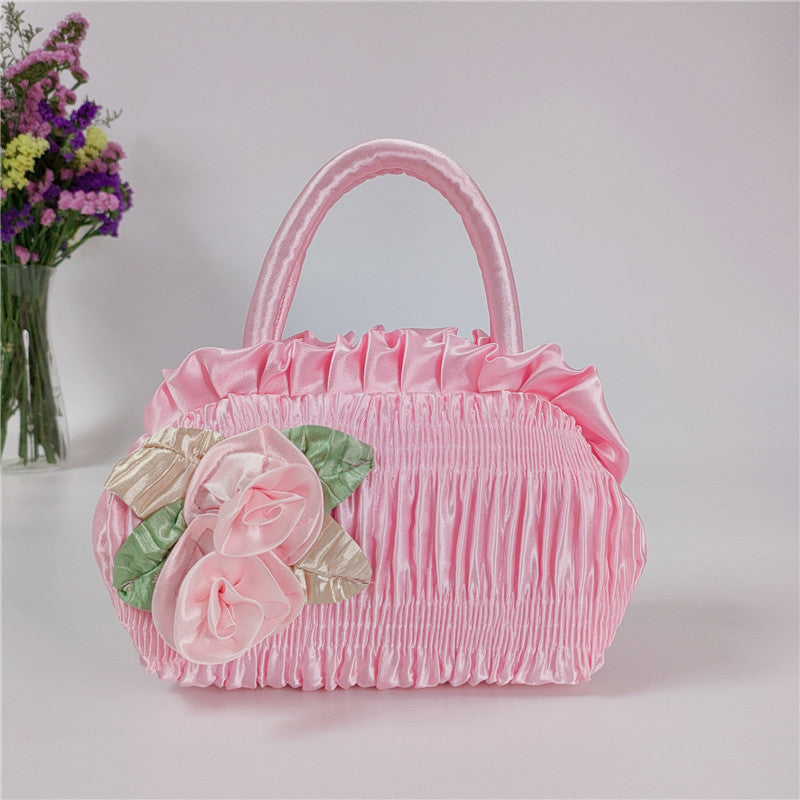 Korean Exquisite Handmade Flower Mother Sweet Handbags