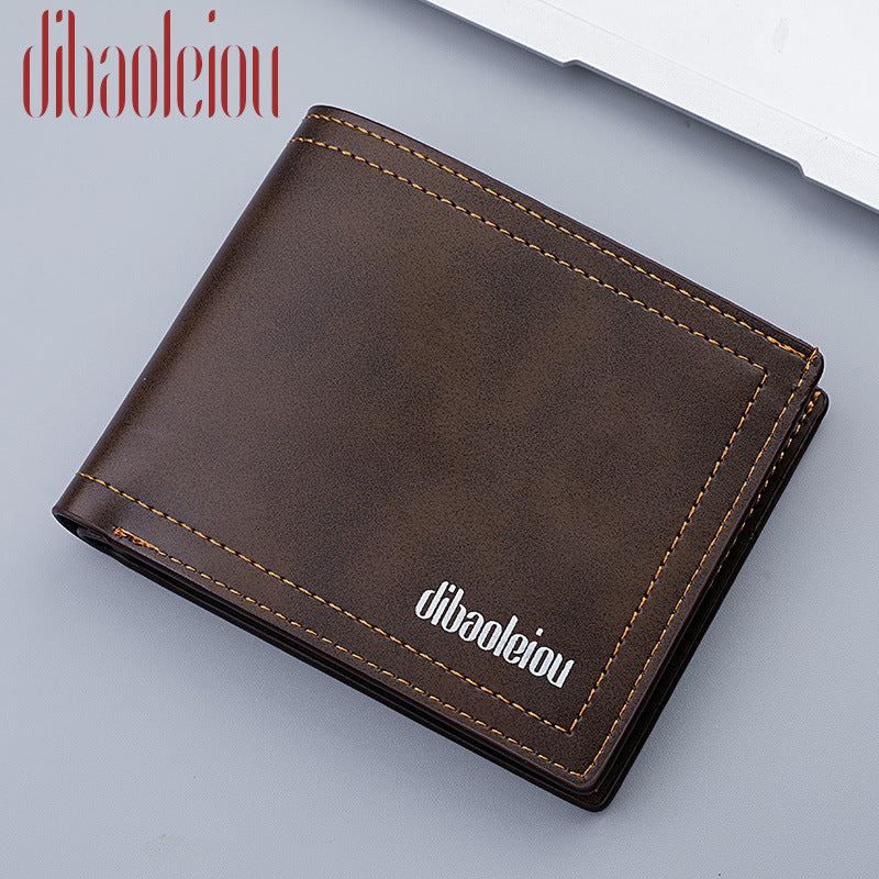 Durable Men's Slouchy Horizontal Short Dollar Men's Wallets