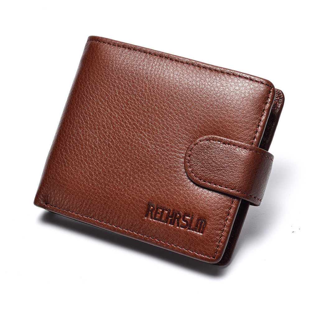 Men's Vintage First Layer Cowhide Leather Coin Purses