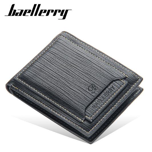 Attractive Men's Short Solid Color Striped Men's Wallets