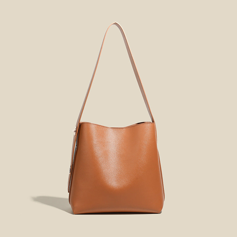 Popular Simplicity Western Style Pure Color Women's Shoulder Bag