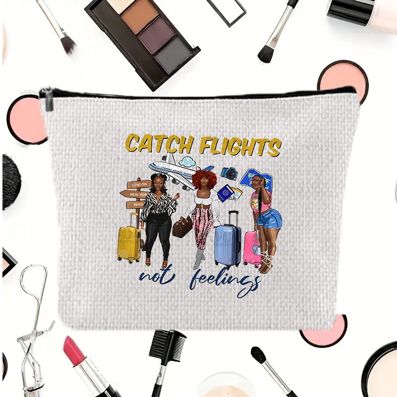 Printing Buggy Large Capacity Simple Zipper Makeup Bag