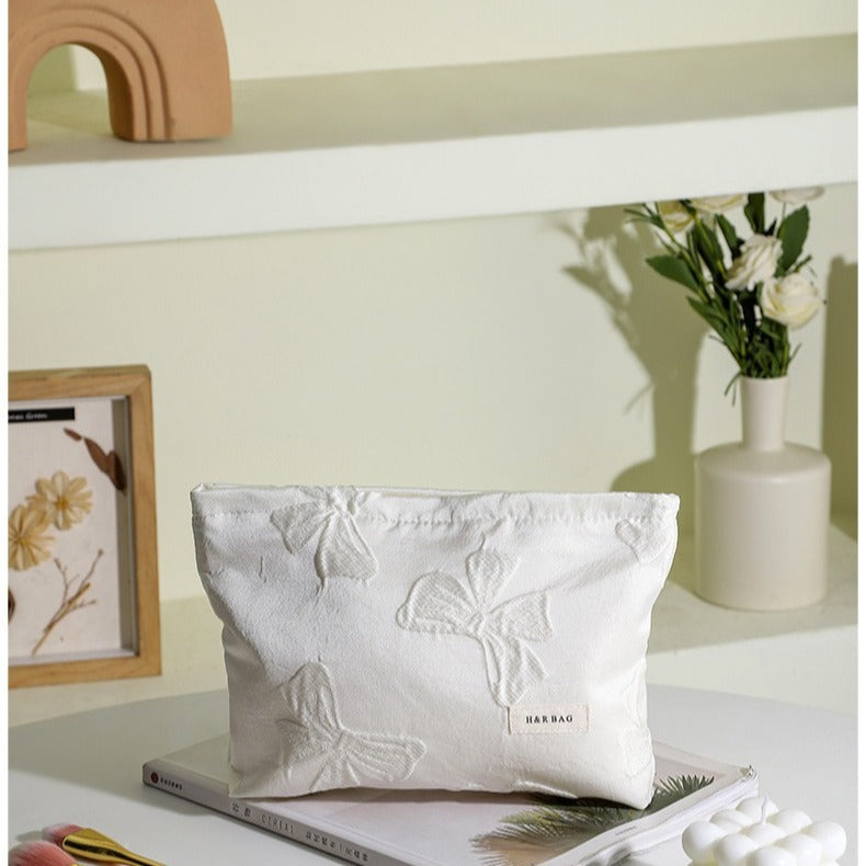 Style Bowknot Storage Portable Wash Finishing Large Cosmetic Bags