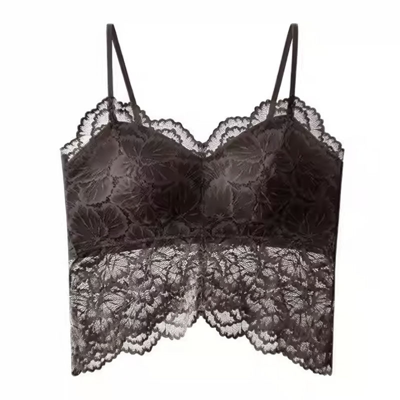 Women's Lace Bandage Dress Camisole Outer Wear Autumn With Lingerie Sets
