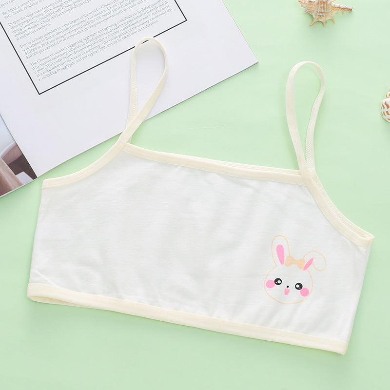 Cropped Primary School Sling Cartoon Purified Cotton Bras