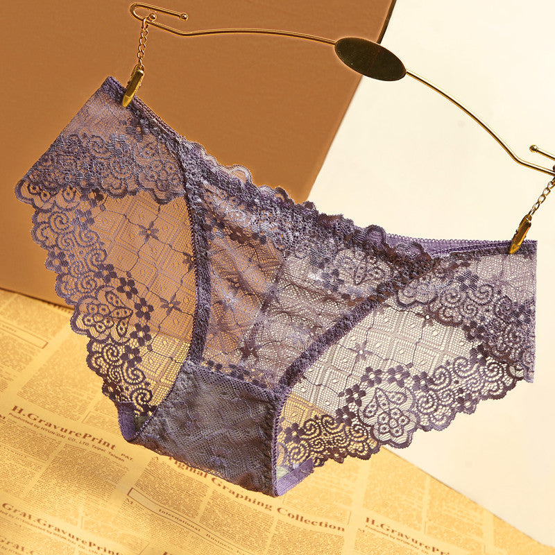 Women's Transparent Sexy Ladies Hollow Low Waist Breathable Panties
