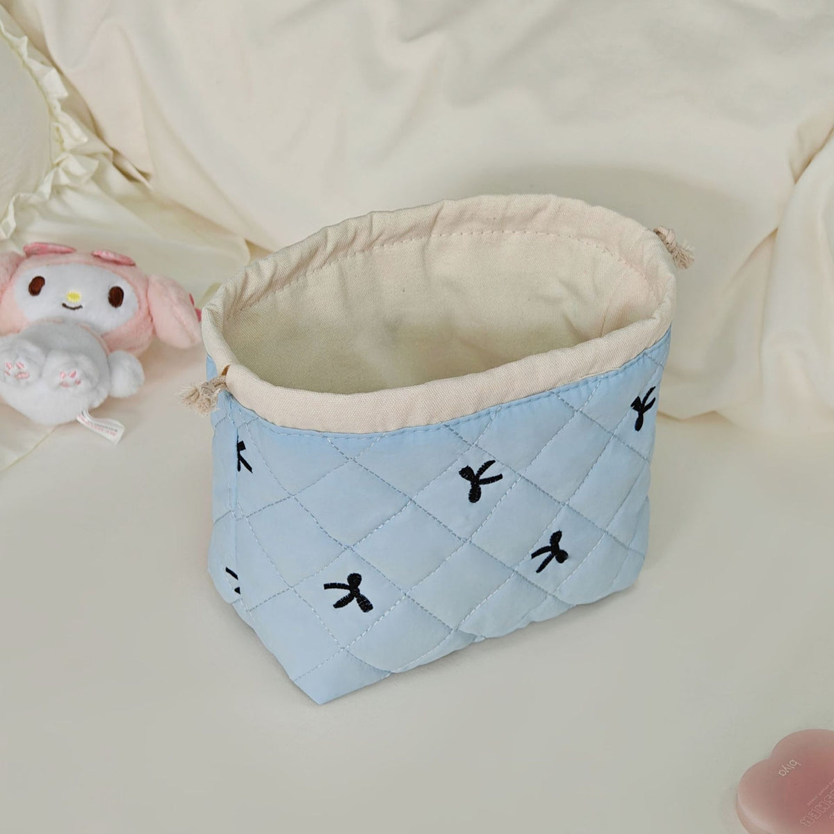 Large Capacity Polyester Drawstring Portable Cosmetics Cosmetic Bags