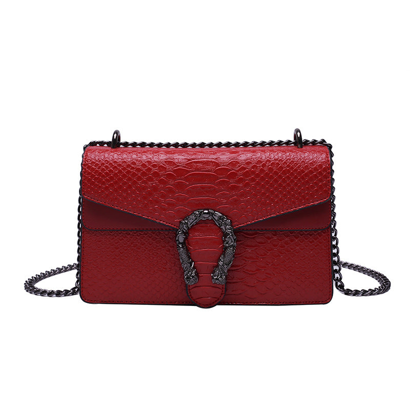 Fashion Women's Snake Pattern Underarm Chain Women's Messenger Bag