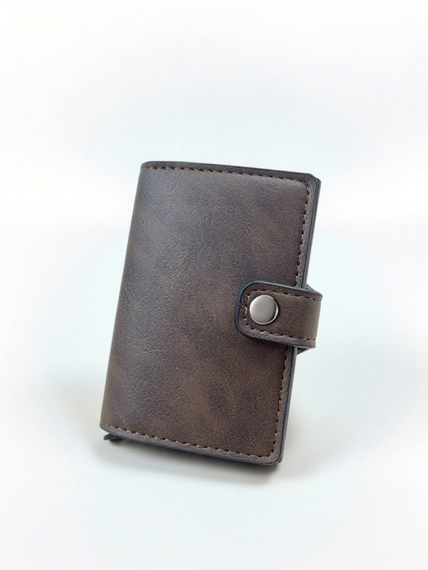 Men's Carbon Fiber Aluminum Alloy Automatic Pinball Men's Wallet