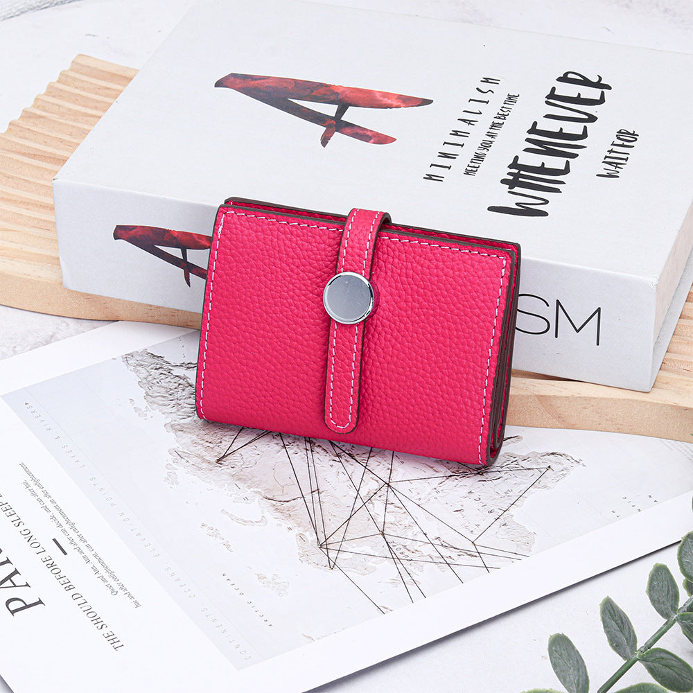 Women's Layer Short Cowhide Mini Fashion Genuine Leather Ladies Wallet