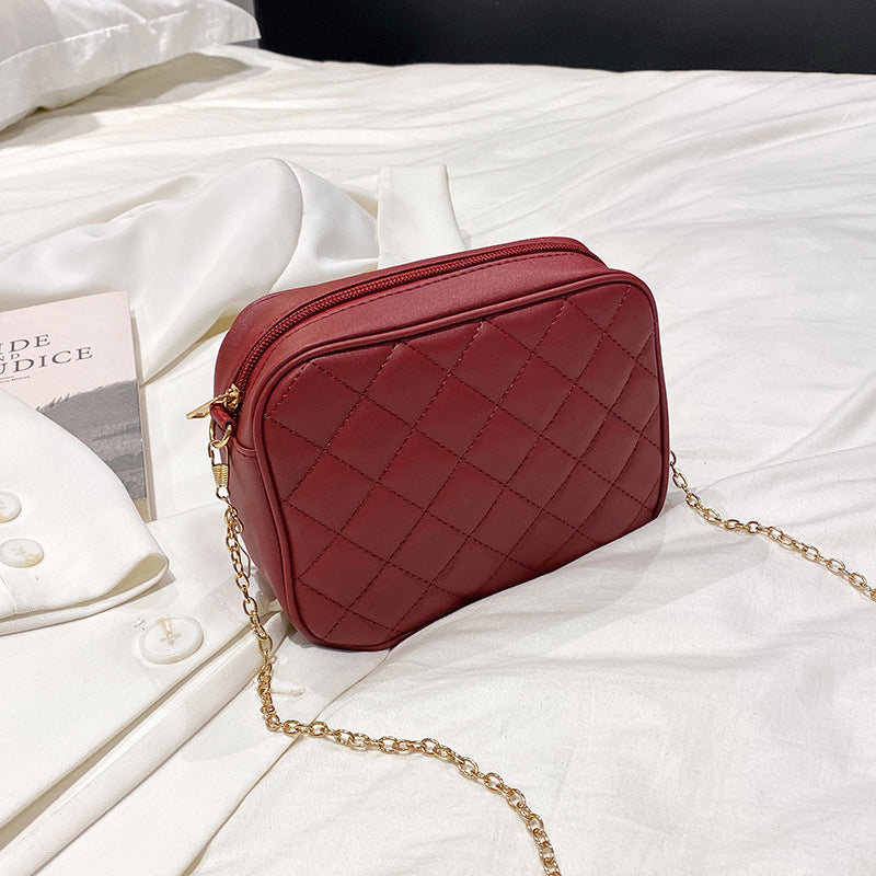 Innovative Women's Trend Chain Diamond Plaid Women's Messenger Bag