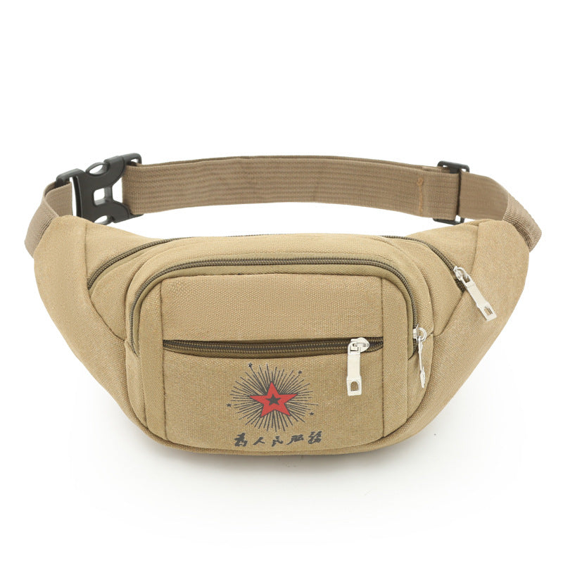 Women's & Men's & Capacity Canvas Leisure Collect Money Men's Waist Packs
