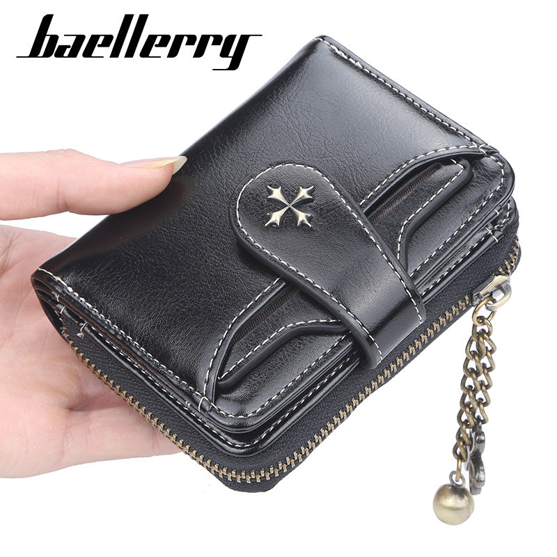 Versatile Classic Women's Short Chic Zipper Ladies Wallet