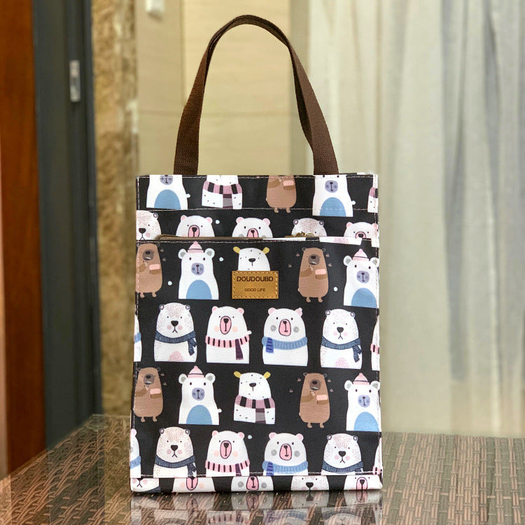 Running Volume Korean Style Waterproof Lunch Box Portable Handbags