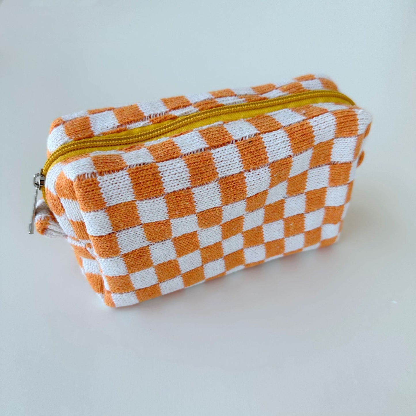 Large Capacity Chessboard Plaid Stripes Color Matching Cosmetic Bags
