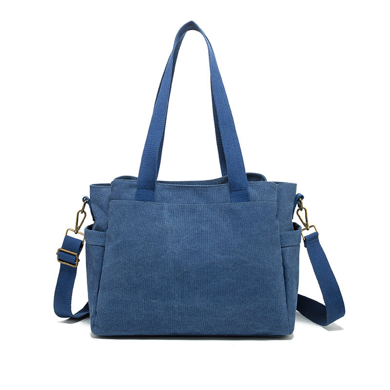 Super Large Capacity Single Canvas Pure Cotton Women's Shoulder Bag