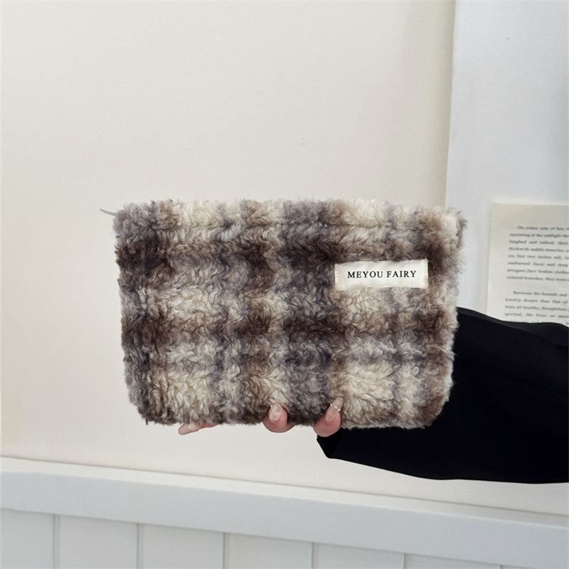 Style Plush Storage Wash Thickened Soft Glutinous Makeup Bag