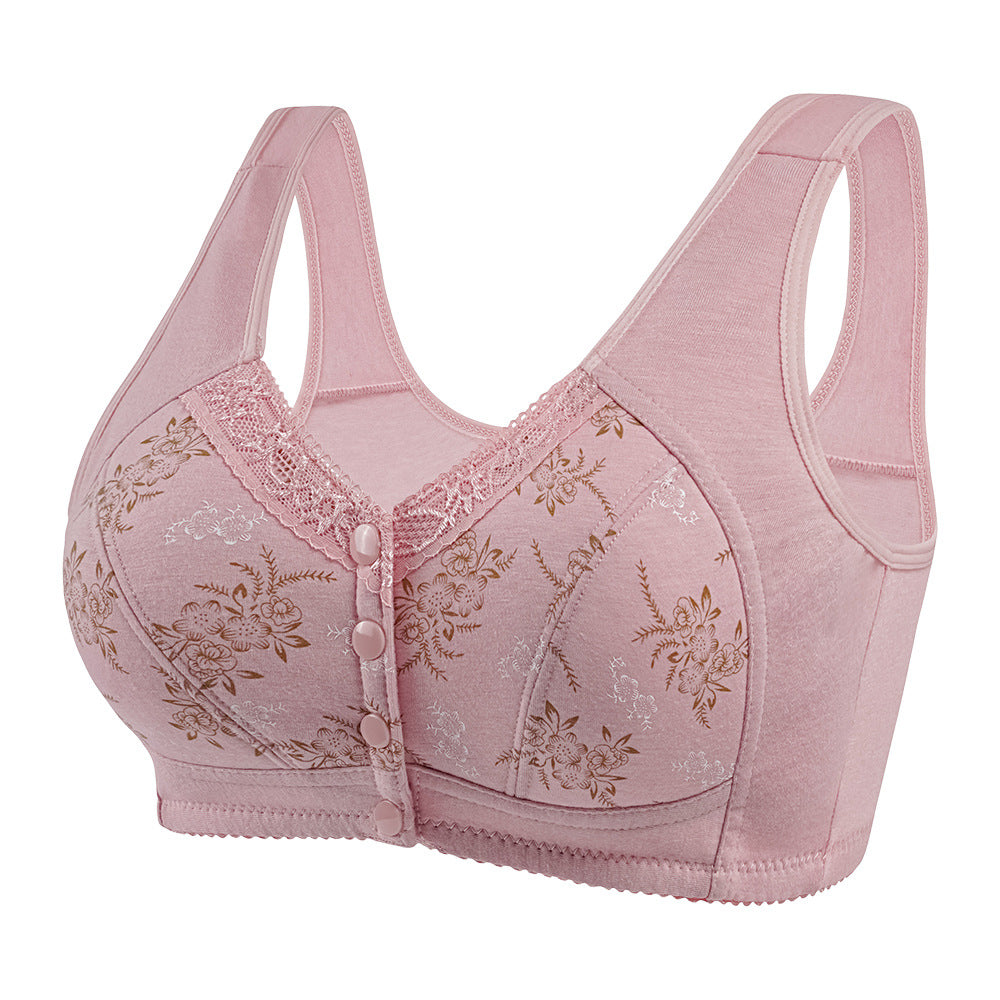 Front Buckle Vest Floral Lace Mother Everyday Bras