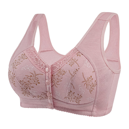 Front Buckle Vest Floral Lace Mother Everyday Bras