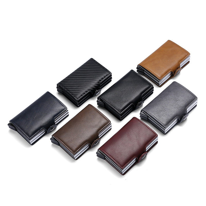 Men's Box Automatic Pop-up Clamp Carbon Fiber Card Holder