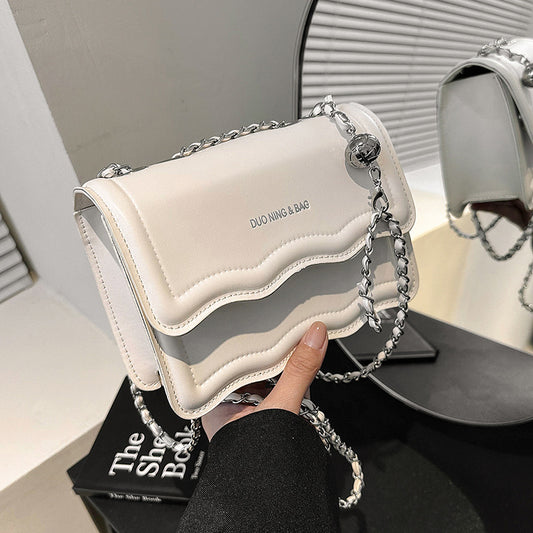 Women's Niche Wave High-grade Chain Underarm French Bags