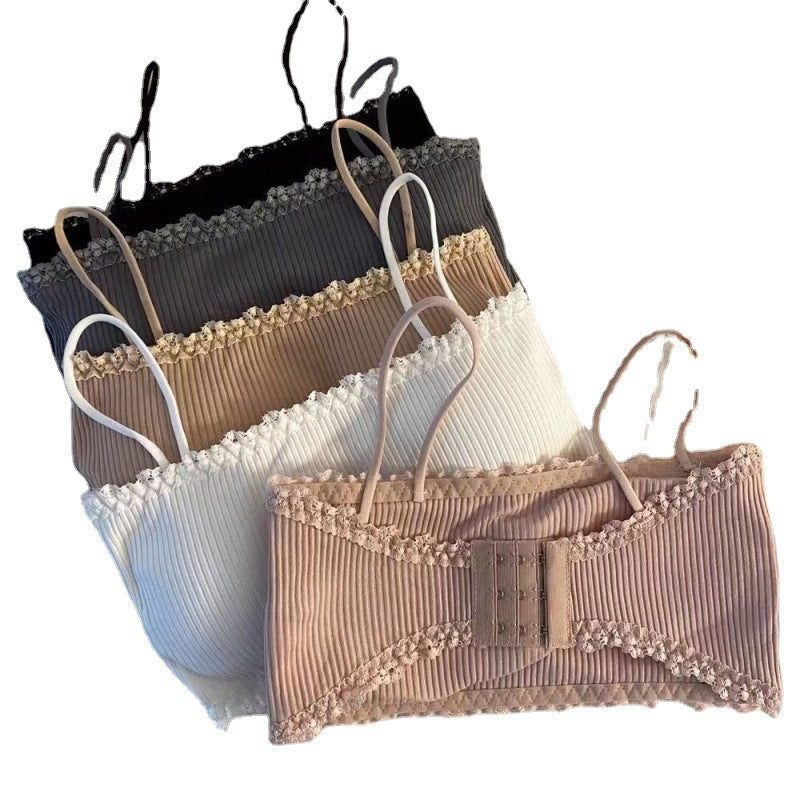 Strapless Undershirt Bandeau Sexy Sling Lace Tanks Camis