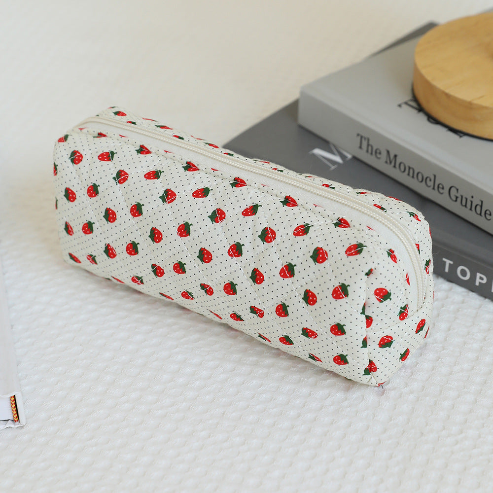 Wind Large Capacity Fabric Bow Printing Buggy Minority Simple Stationery Bags