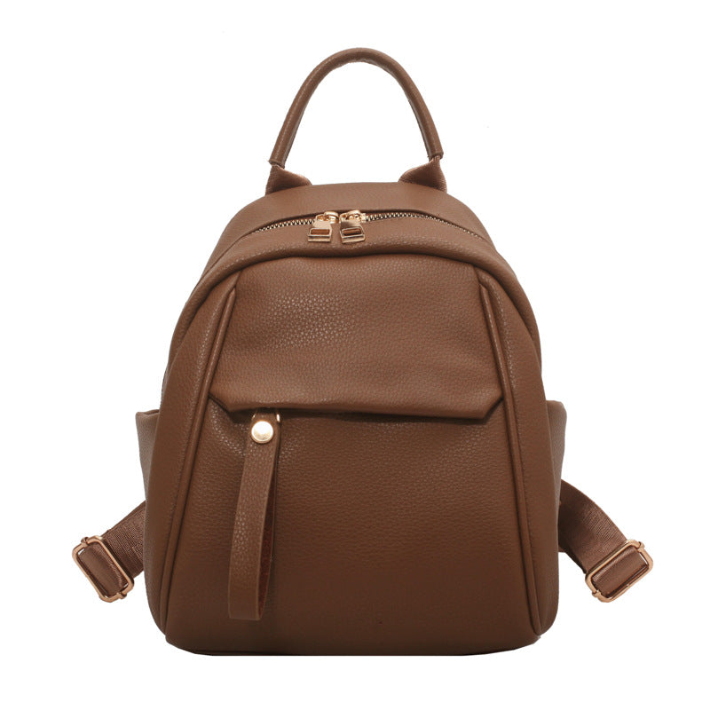 Women's Korean Soft Leather Fashion Artistic Backpacks
