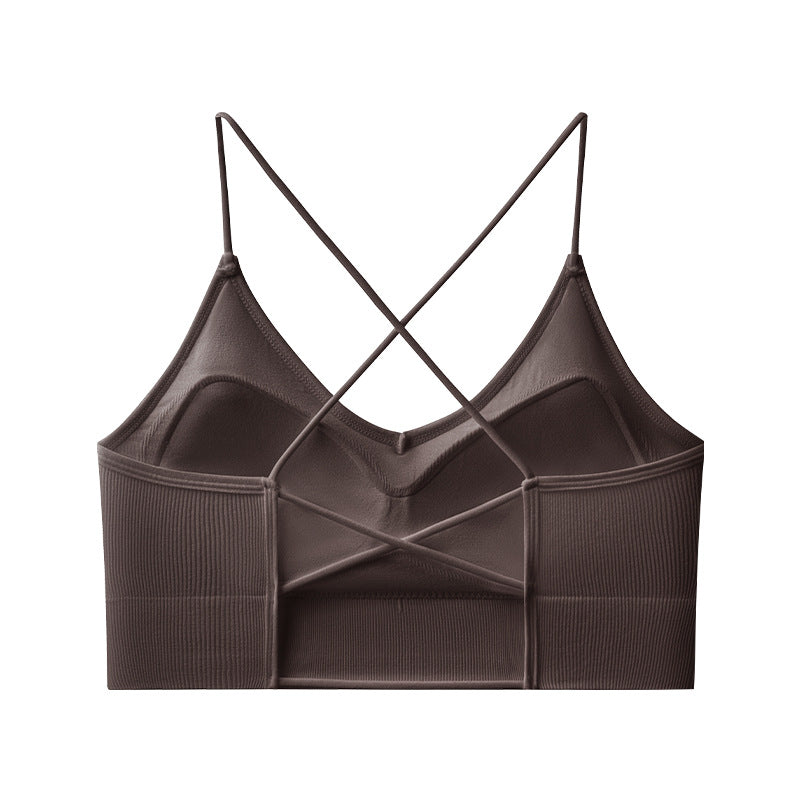 Strap Backless Bandeau One-piece Fixed Cup Tanks Camis