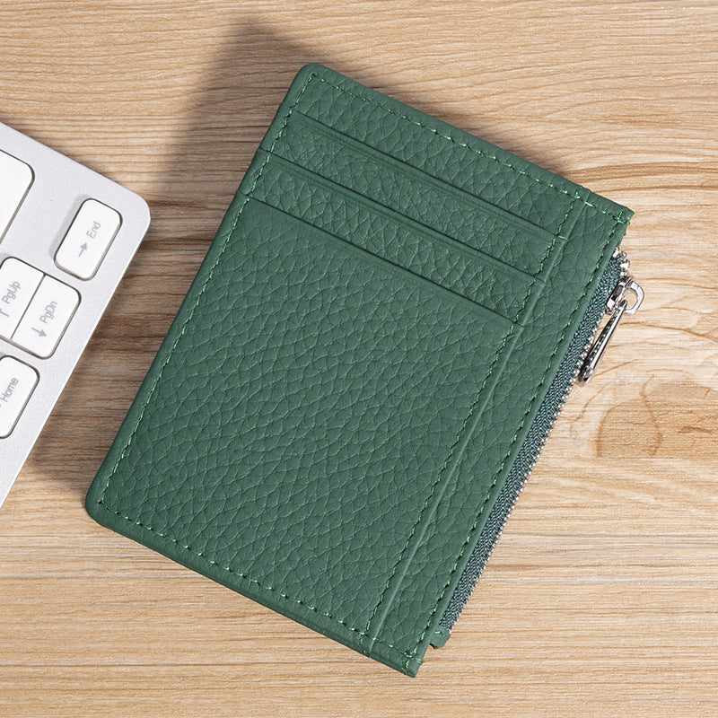 Women's & Men's & Leather Bus Credit Document License Card Holder