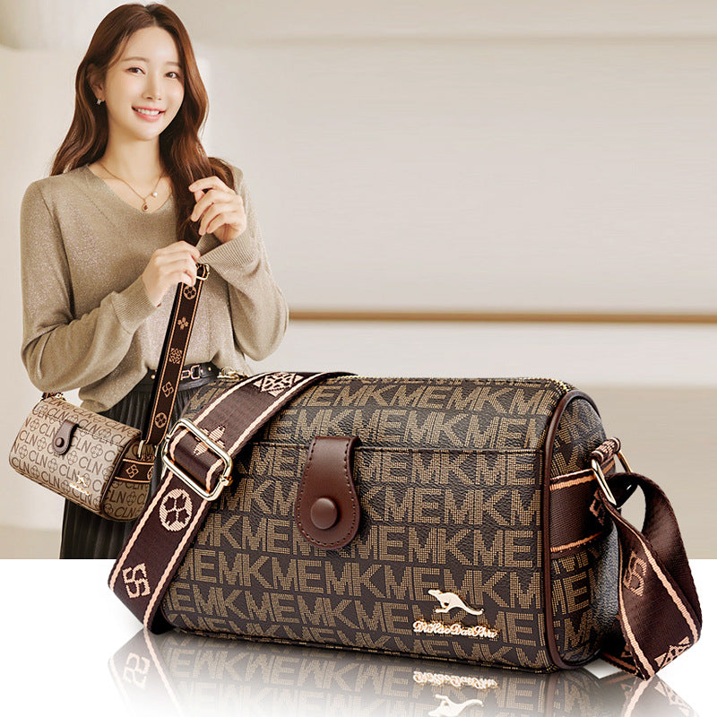 Kangaroo Female Mother Pillow Broadband Soft Leather Women's Messenger Bag