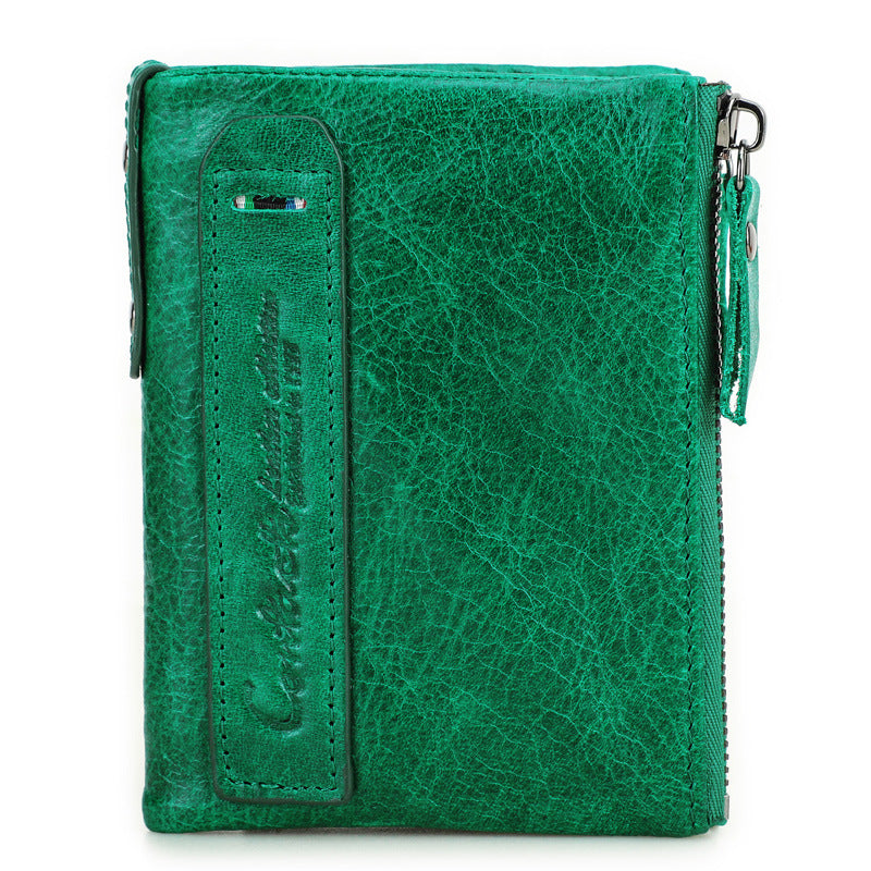 For Man Short Chic Crazy Horse Men's Wallets