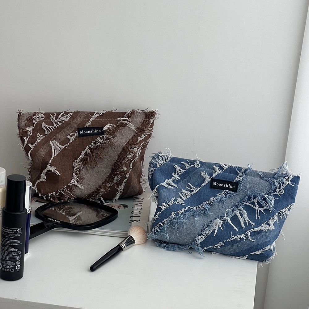 High Sense Denim Tassel Large Capacity Storage Handbags