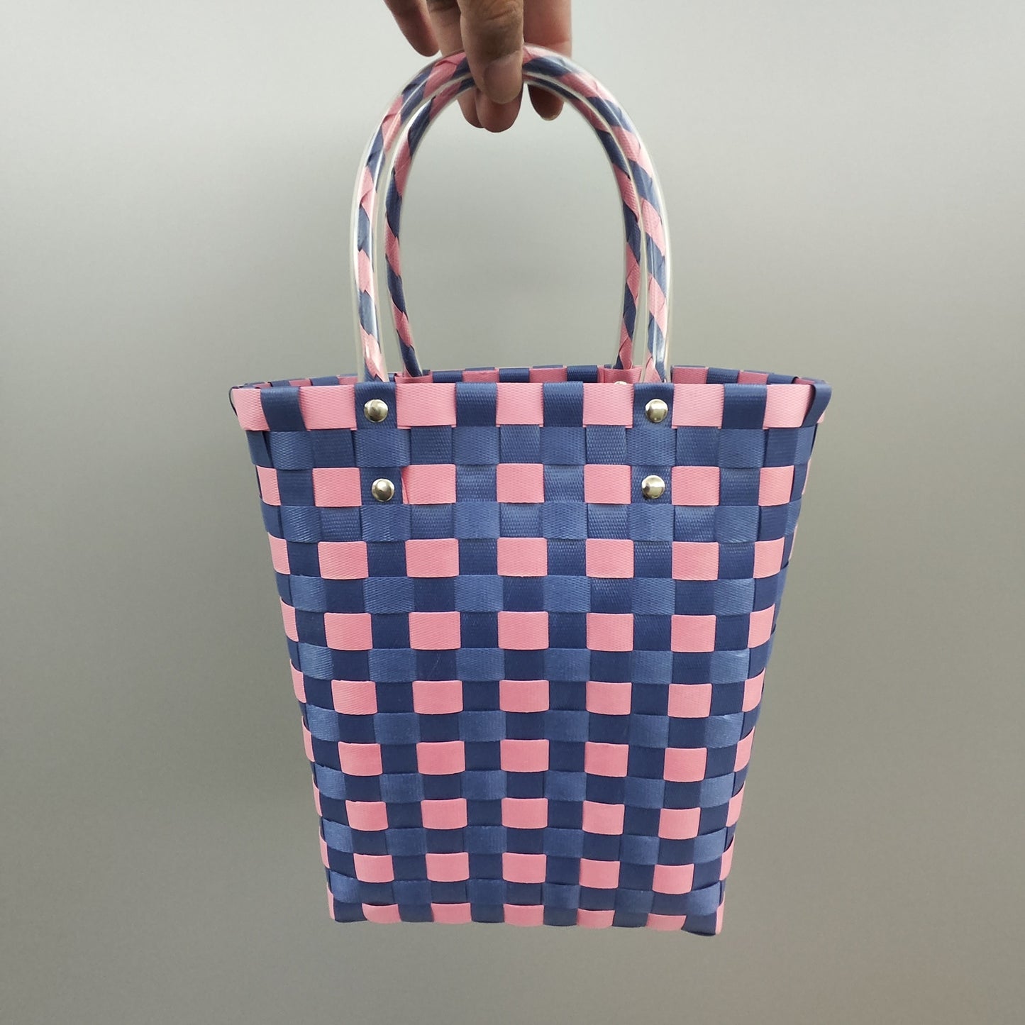 Vertical Simple Fashion Woven Storage Basket Handbags
