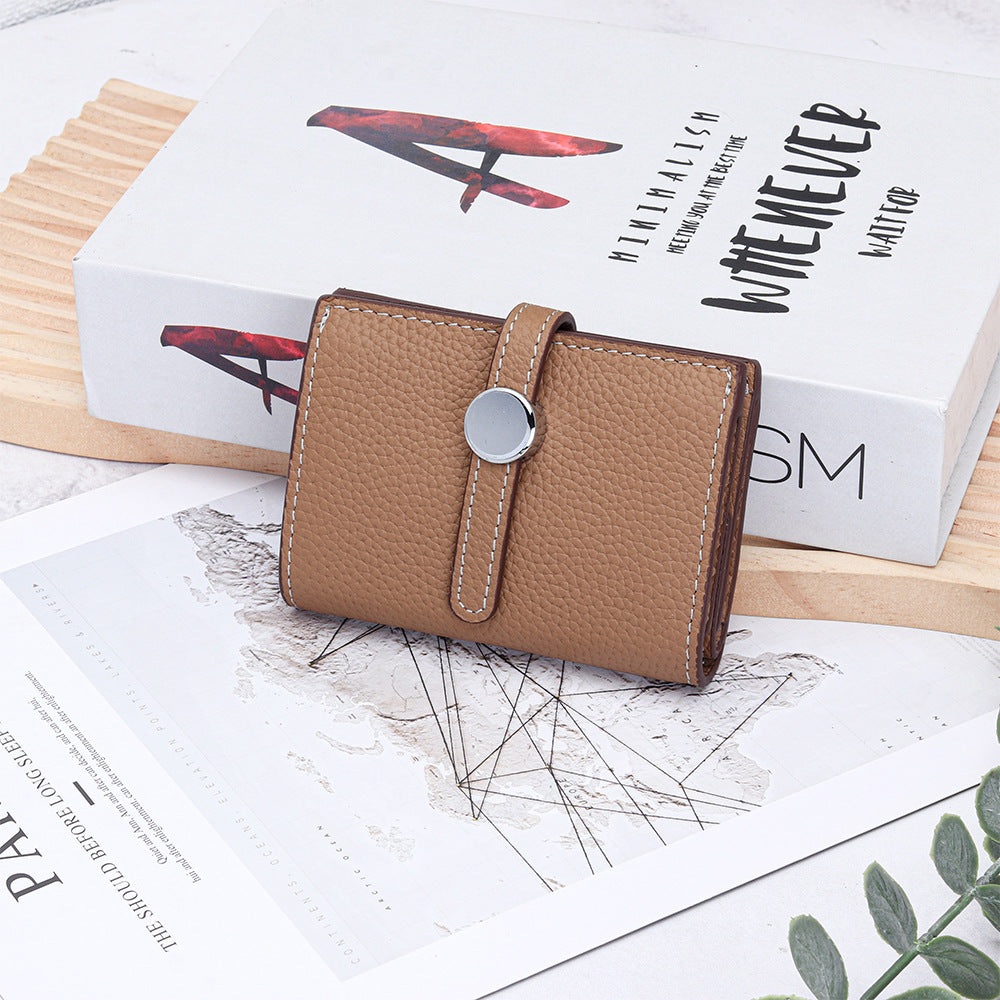 Women's Layer Short Cowhide Mini Fashion Genuine Leather Ladies Wallet
