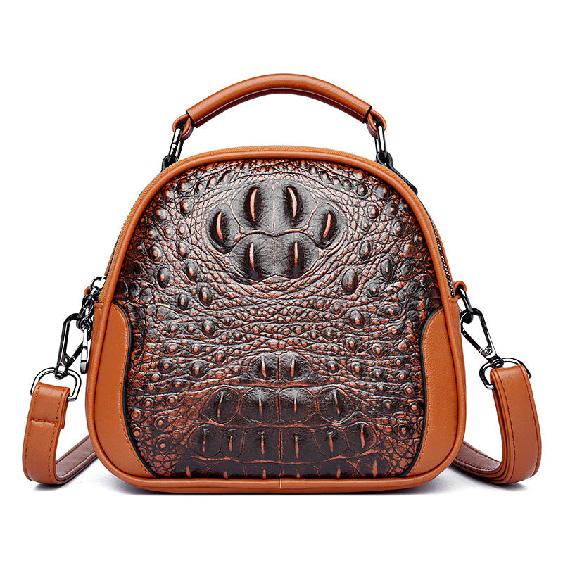 Women's Trendy Crocodile Pattern Simple Stylish Large Women's Shoulder Bag