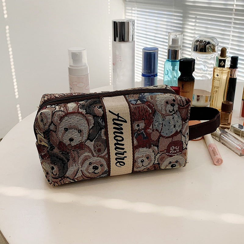 Wholesale Wash Female Hair Cute Bear Large Cosmetic Bags