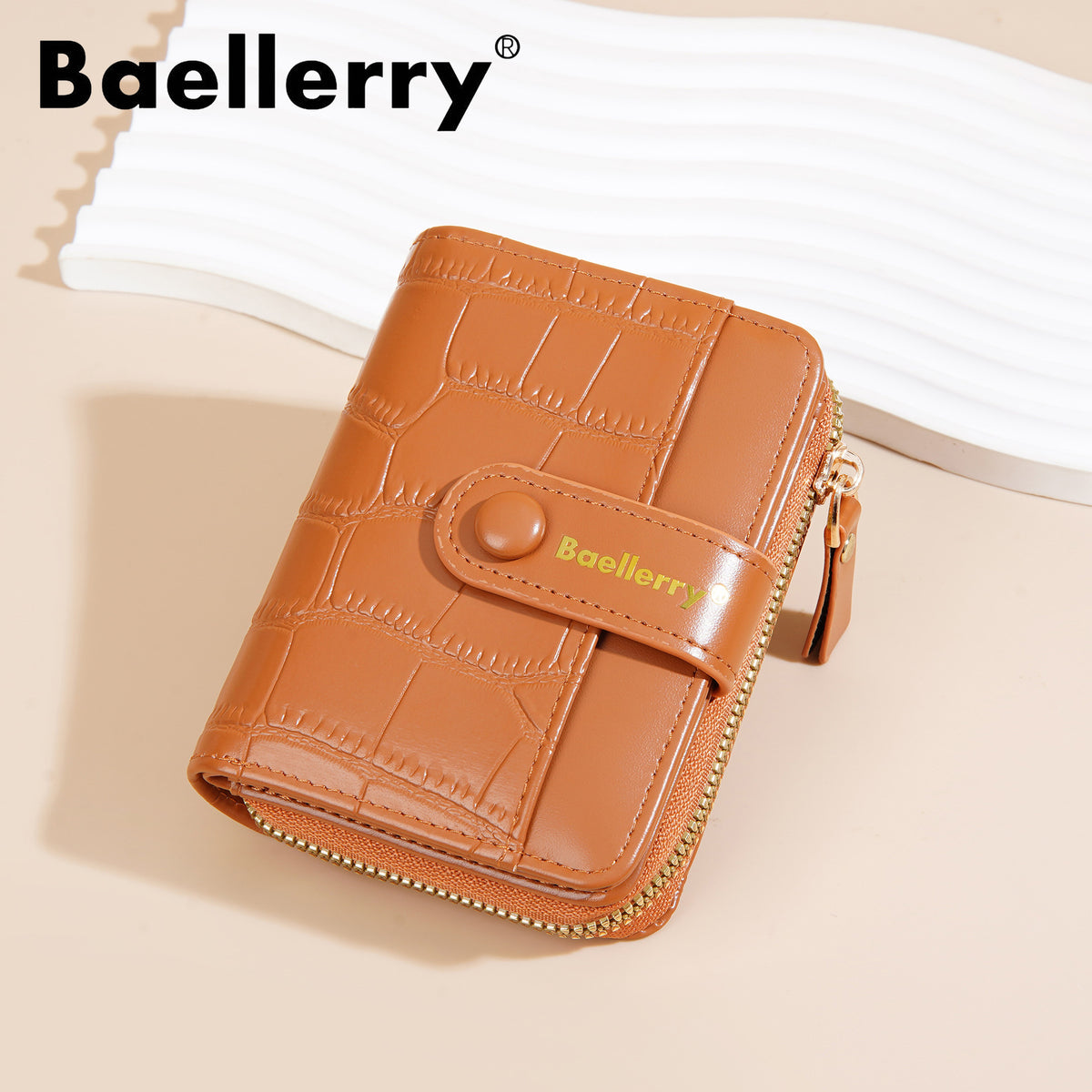 Women's Short Fashion Zipper Niche Stone Pattern Ladies Wallet
