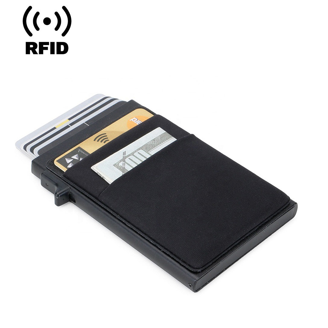 Push Metal Cartridge Swiping Aluminum Alloy Card Holder