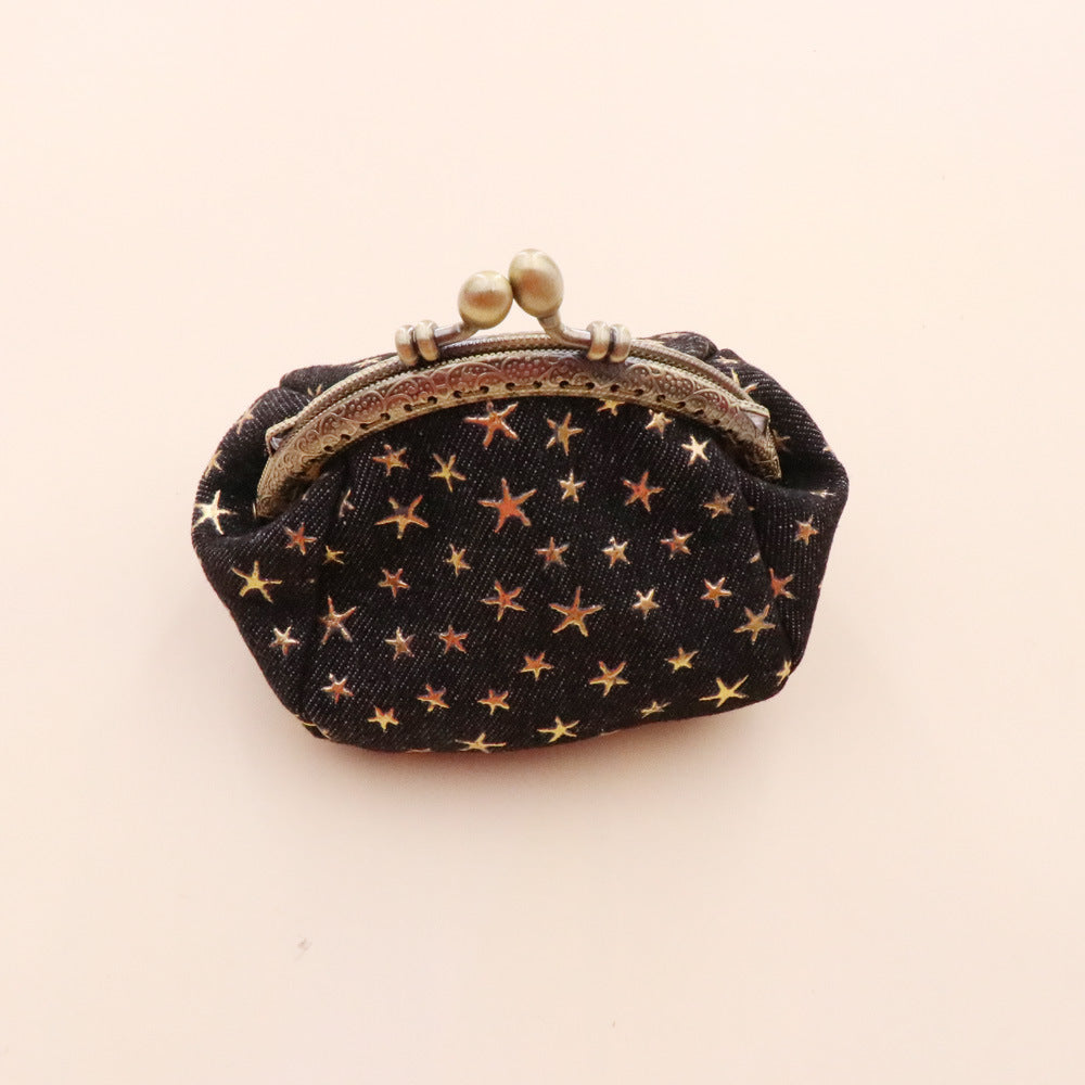 Women's Denim Cloth Vintage Handmade Finished Coin Purses