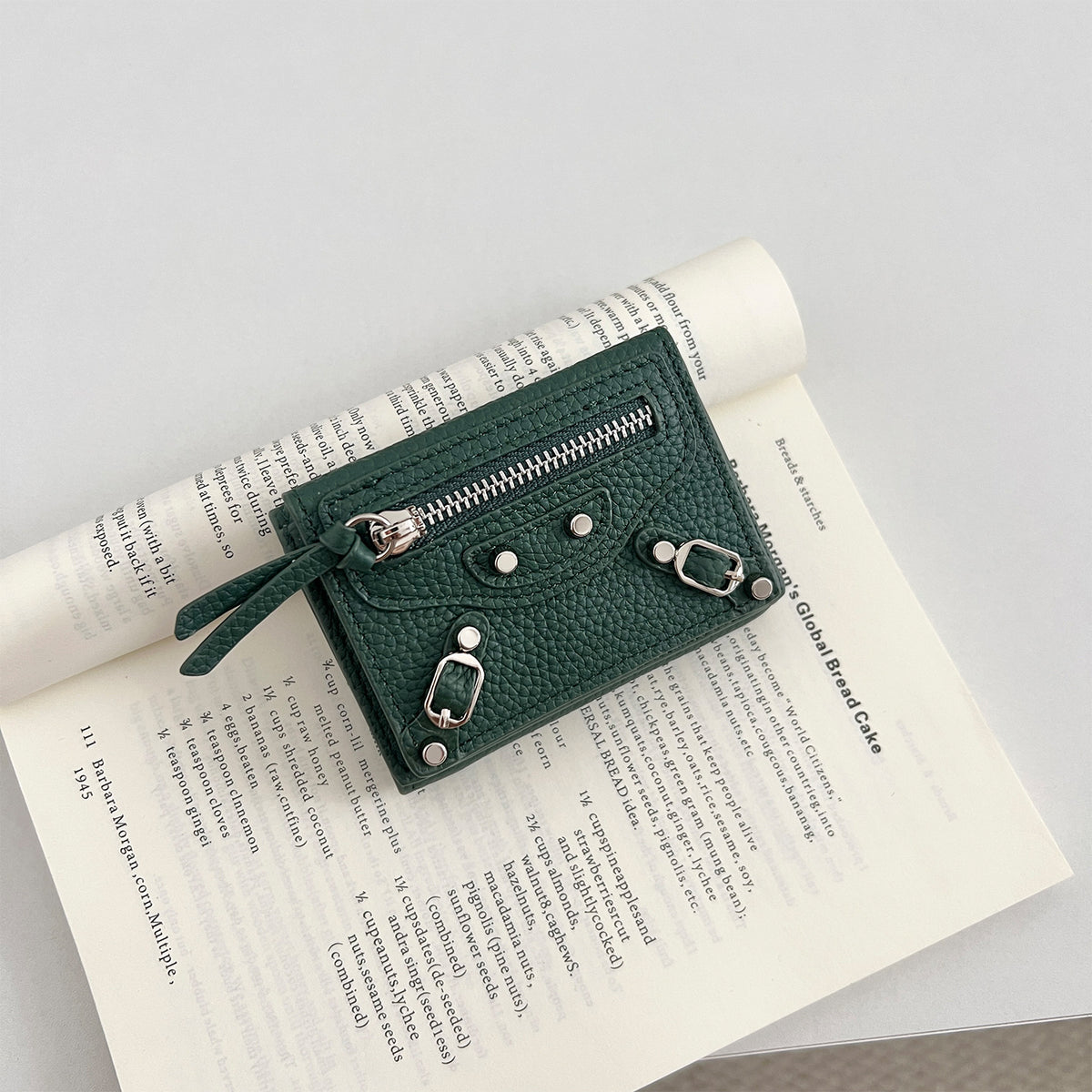 Women's Genuine Leather Short Full Compact Mini Fashion Motorcycle Ladies Wallet