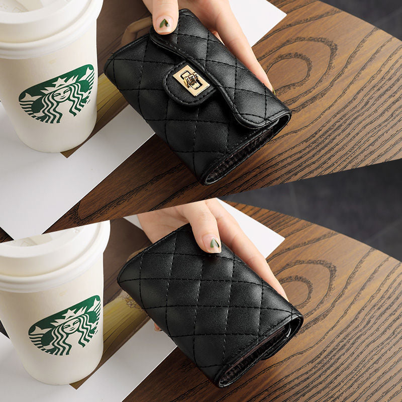 Diamond Style Mini Soft Leather License Card Holder