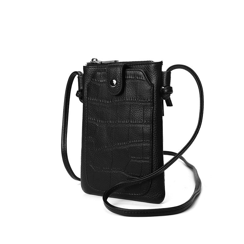 Color Simple Style Crocodile Pattern Mobile Fashion Trend Phone Bags