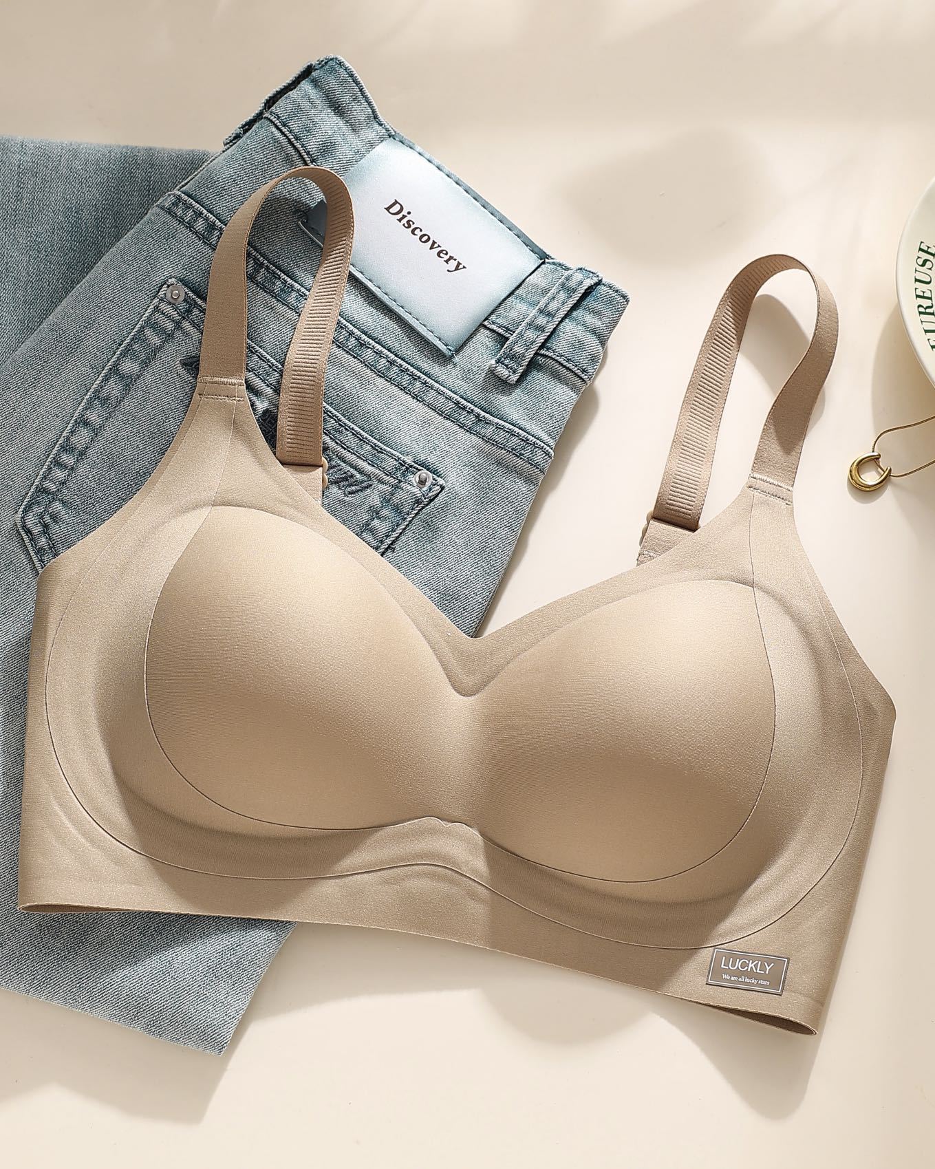 Women's Wireless Seamless Underwear Palm Full Fixed Bras
