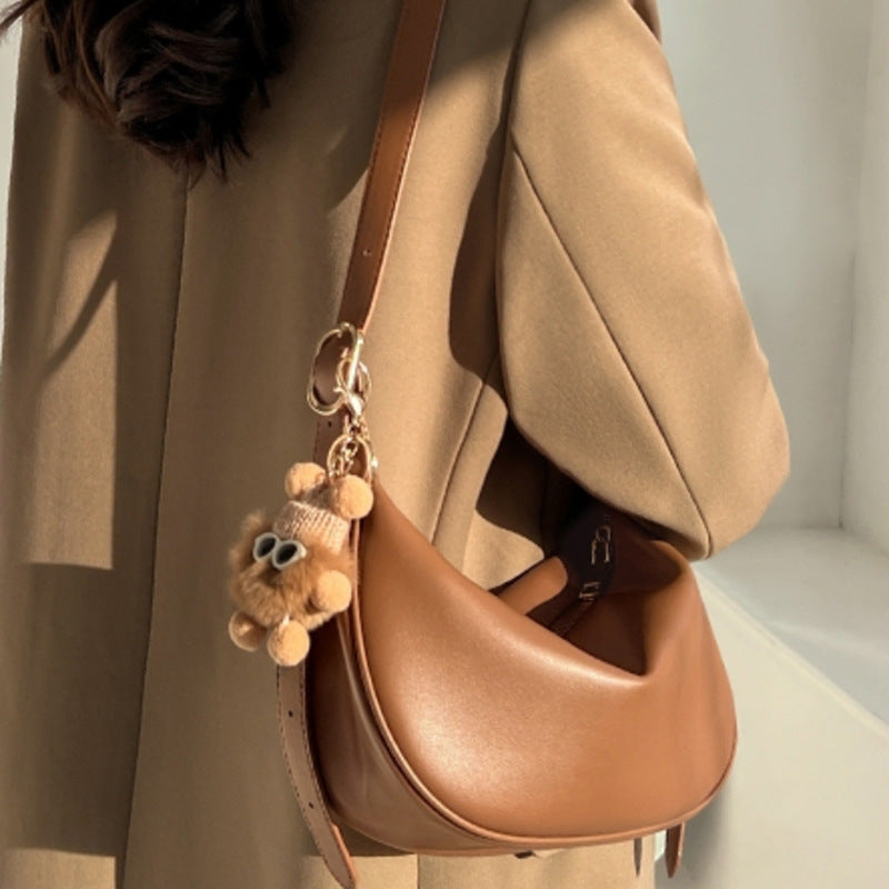 Women's Popular Fashion Dumpling Genuine Leather Underarm Women's Shoulder Bag