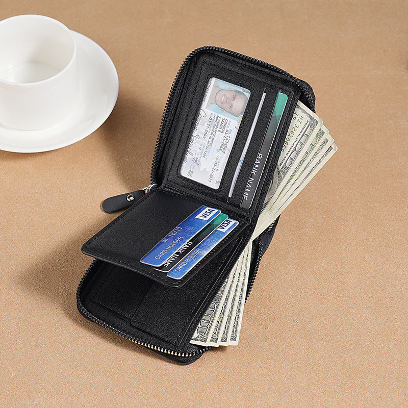 Men's Splicing Expanding Multiple Slots Large Capacity Men's Wallet