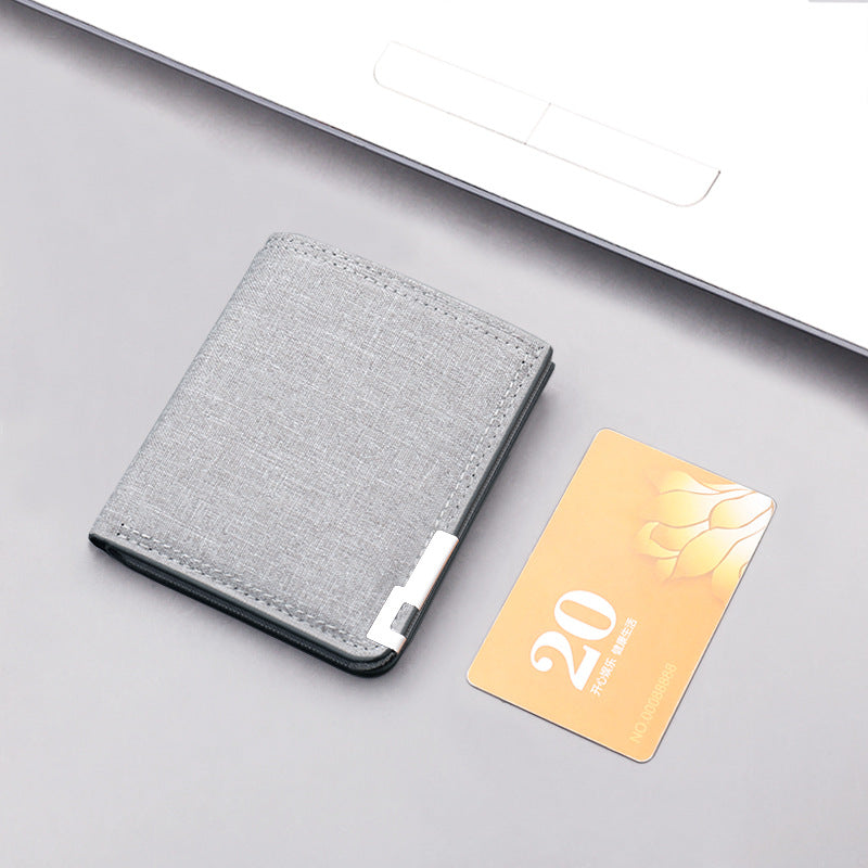 Men's Driving License One Canvas Short Card Holder