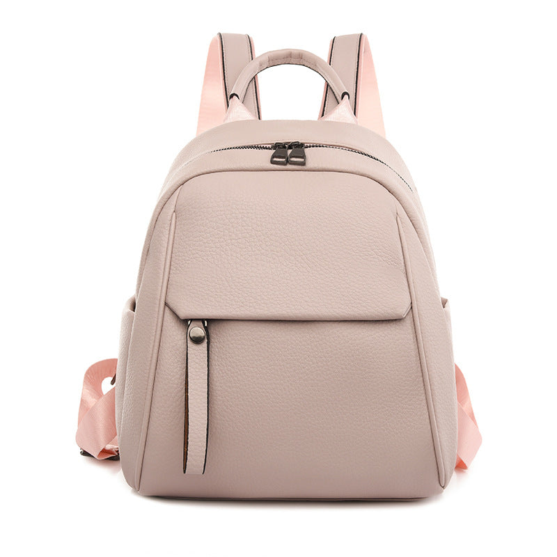Women's Korean Soft Leather Fashion Artistic Backpacks