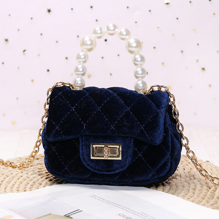Women's Gold Veet Mini Fashion Pearl Women's Messenger Bag