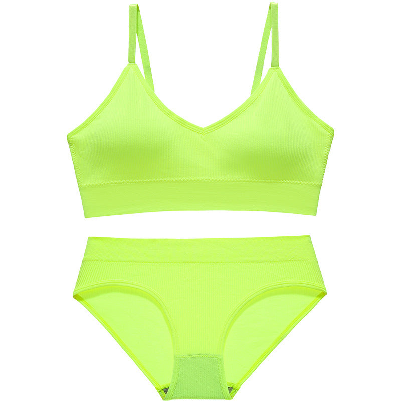 Women's Show Small Thin French Triangle Cup Wireless Lingerie Sets